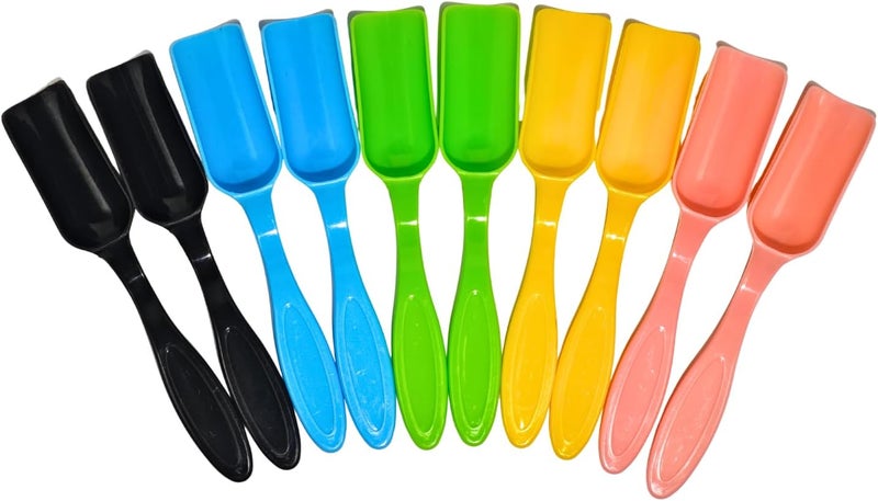 NINGDAN 10Pcs Mini Shovel,Plastic Mini Gardening Shovel Spoons Soil Scoops,Cultivation Digging Transplanting Tools for Succulents Potted Flowers,Milk Powder/Coffee Beans Scoops (5 Bright Colors) - Image 1